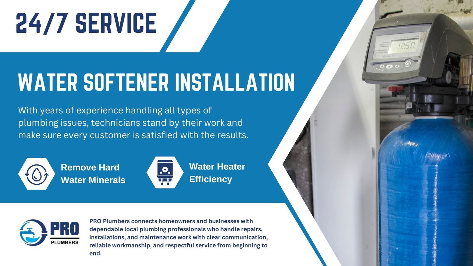 Water softener installation in Baytown, TX